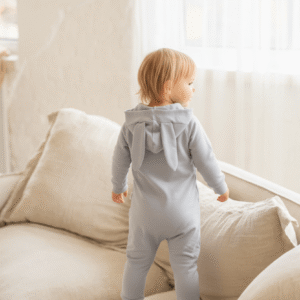 Szürke nyuszifüles átmeneti overál