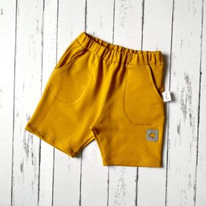 Mustár színű rövidnadrág (104)