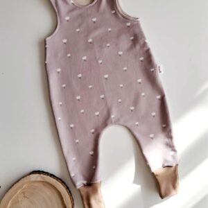 Bézs virágos kantáros nadrág (80)