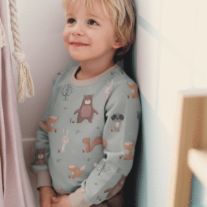 Erdei állatos pulóver (92-es)