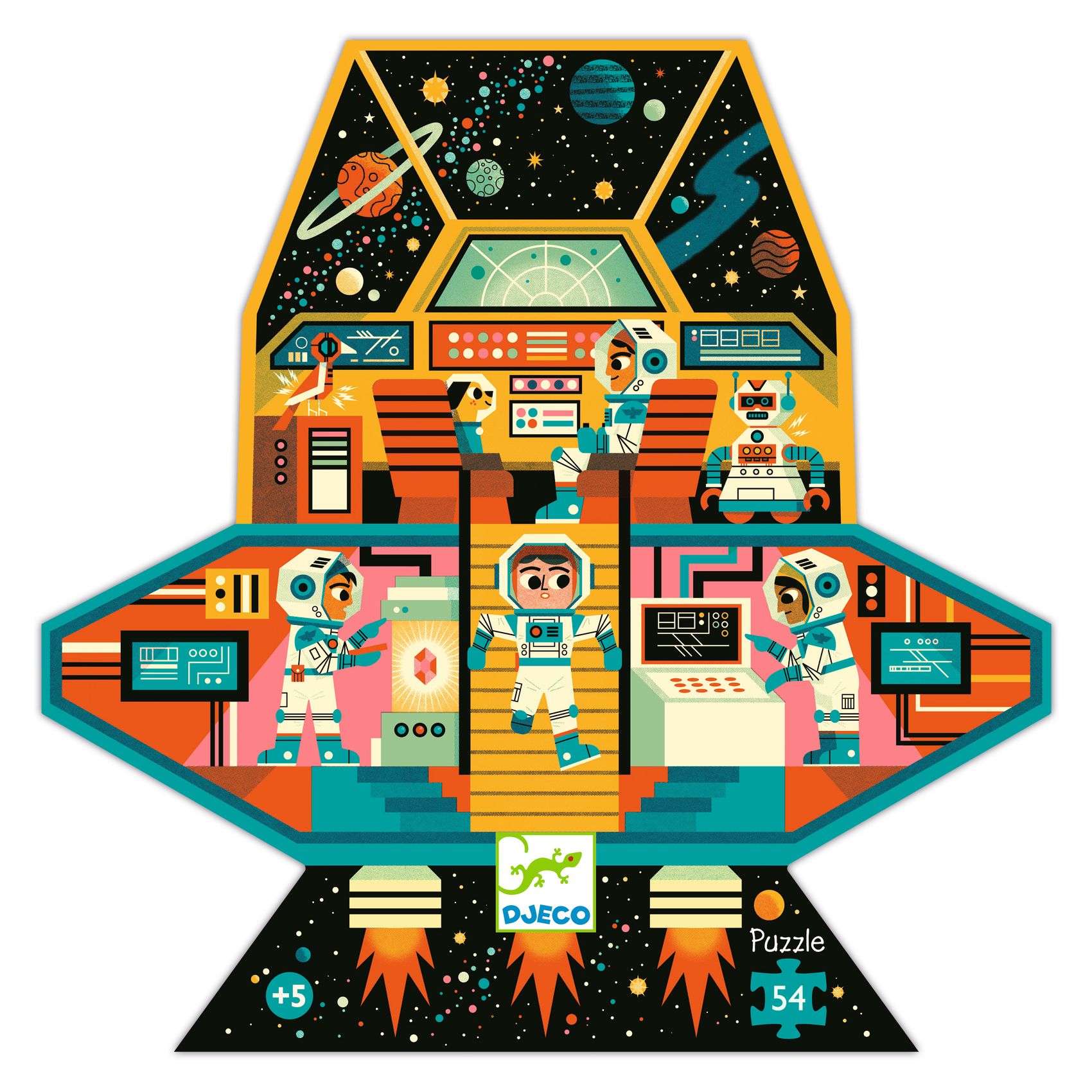 Formadobozos puzzle - Űrállomás, 54 db-os - Space station - Image 3