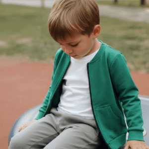 Benettonzöld színű pulóver (116-os)