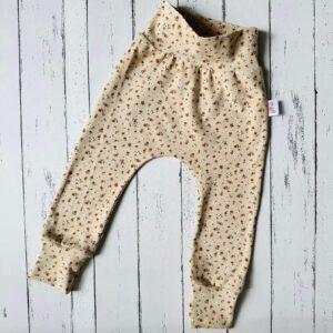 Bézs apró virágos leggings (86)