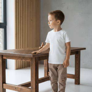 Cappuccino színű oldalzsebes nadrág (116-134)