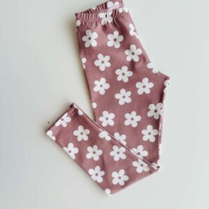 Mályva virágos leggings (98-104-110-116)