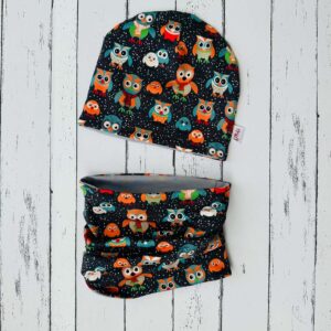 Baglyos sapka-sál szett (50-52 cm)