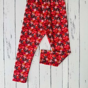 Bordó virágos leggings (98)
